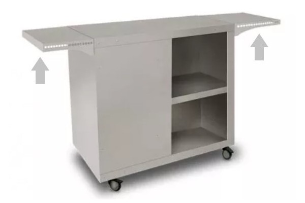 Pair of side shelves for stainless...