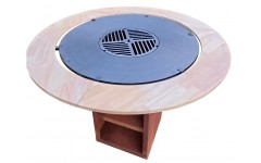 Mesa circular de madera Brasero Saturn - Jupiter 80cm