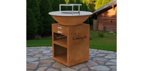 Feuerplattengrill Cortenstahl - Modell Saturn L - 80cm