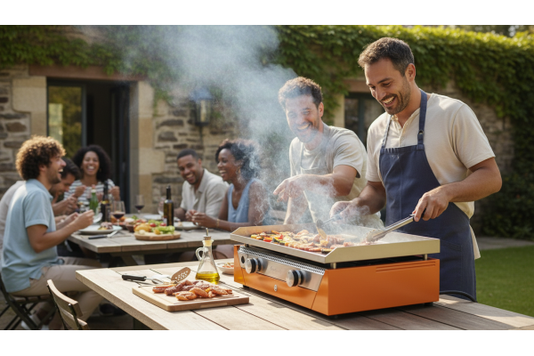 GAS PLANCHA GROUND STEEL ORANGE...