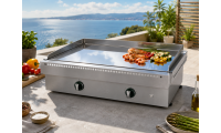Plancha inox gaz chrome dur