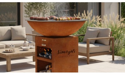 Brasero Plancha : Barbecue Brasero Extérieur en Acier Corten